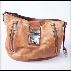 Michael Kors Tan Leather Hobo Handbag Purse